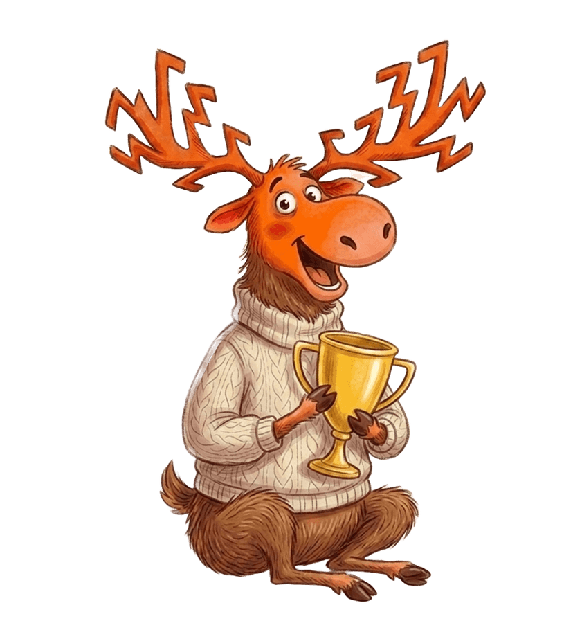 LuckyMooze trophy mascot
